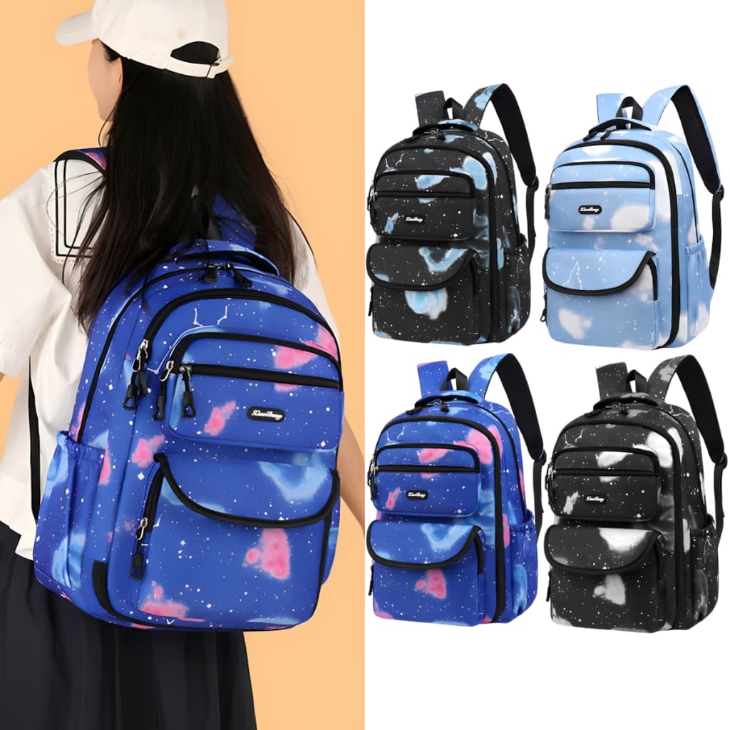 Mochila Arco Iris Feminina Infantil Juvenil Bolsa Grande Passeio Viajem Grande Capacidade Estilo Coreano