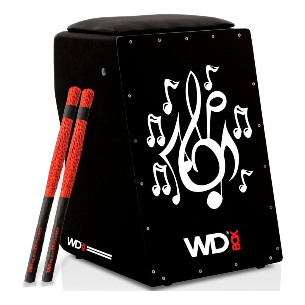 CAJÓN WD CUSTOM ELÉTRICO PROFISSIONAL | M | PRETO | MUSICAL