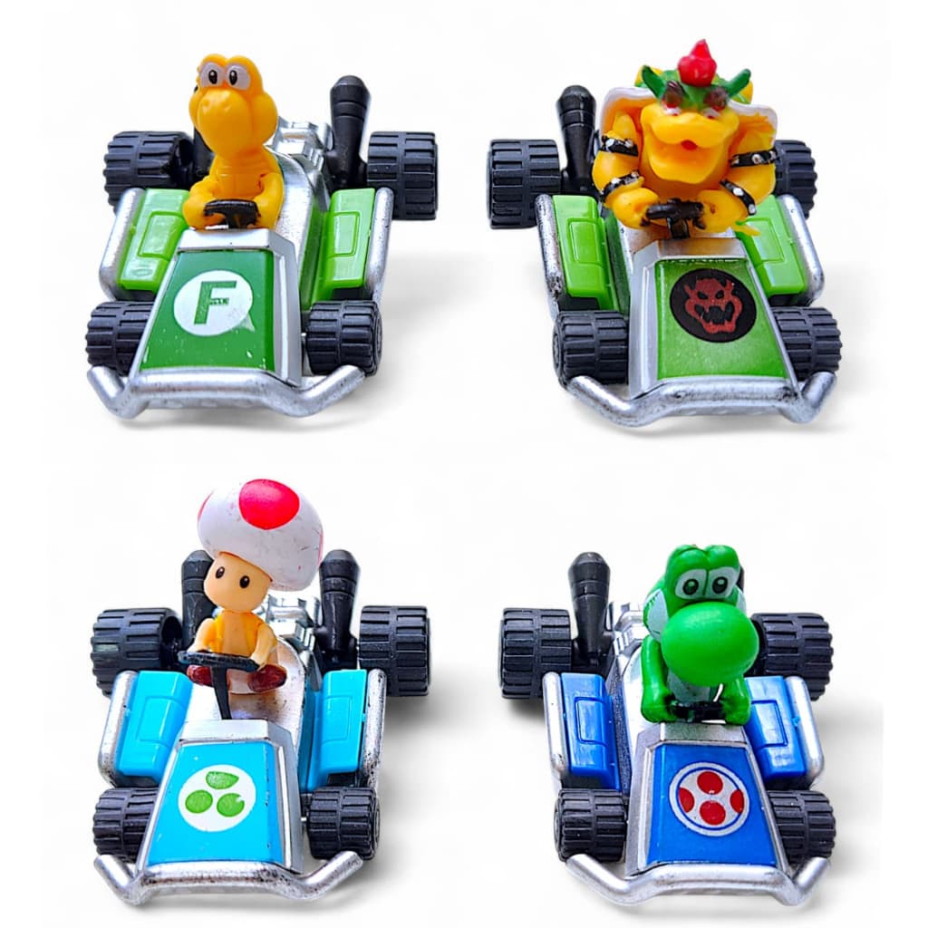 Kit 2 Personagens Jogo Mario Kart Brinquedos Coleção