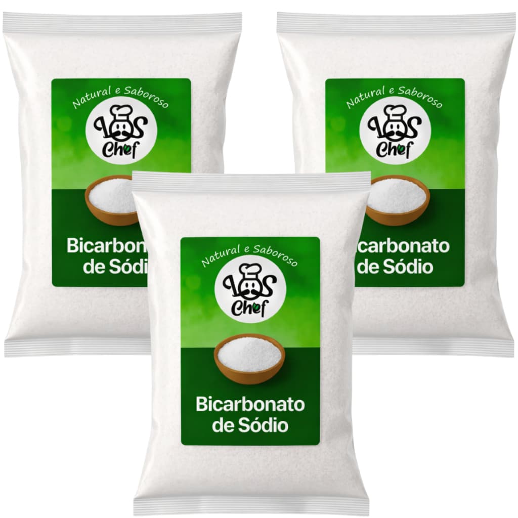 Bicarbonato De Sódio Premium 100% Puro 0,500g 1kg 2kg e 3kg Fino Natural Alimentício e Limpeza