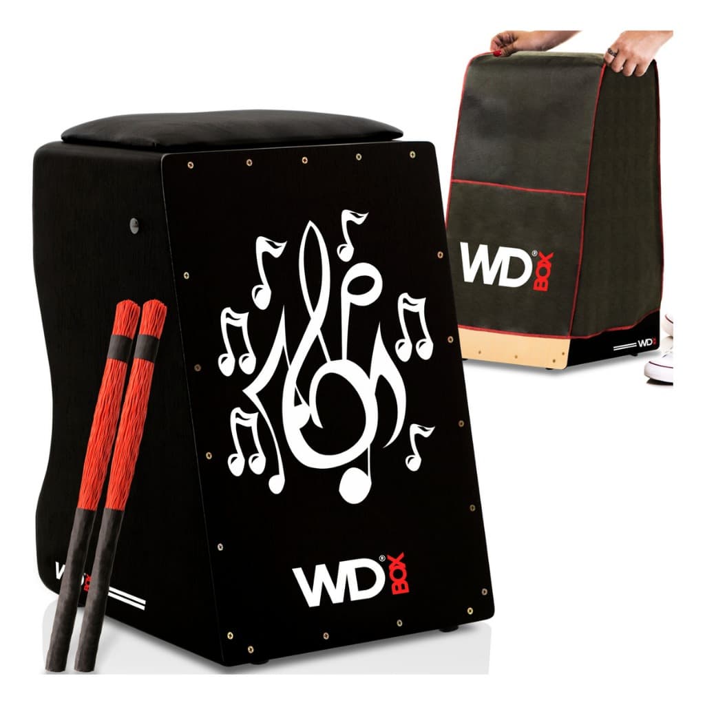 CAJÓN WD CUSTOM ELÉTRICO PROFISSIONAL | N | PRETO | MUSICAL