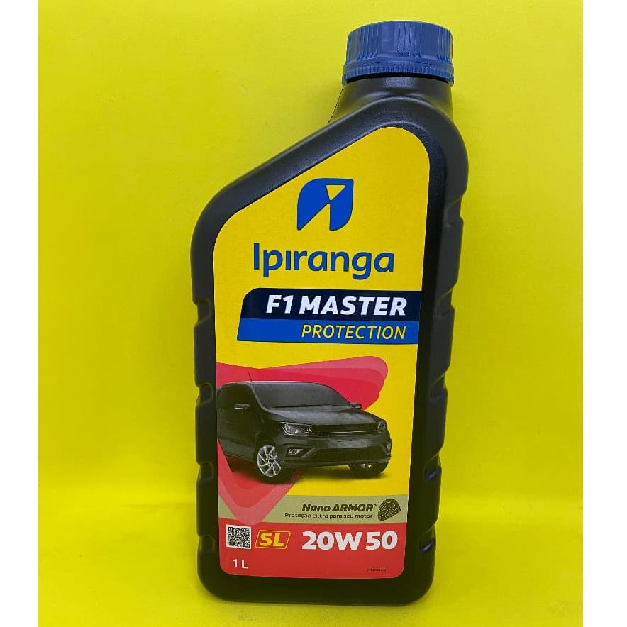 ÓLEO 20W50 SL MINERAL LUBRIFICANTE 1L IPIRANGA F1 MASTER INDICADO MOTORES CARBURADOS E INJETADOS