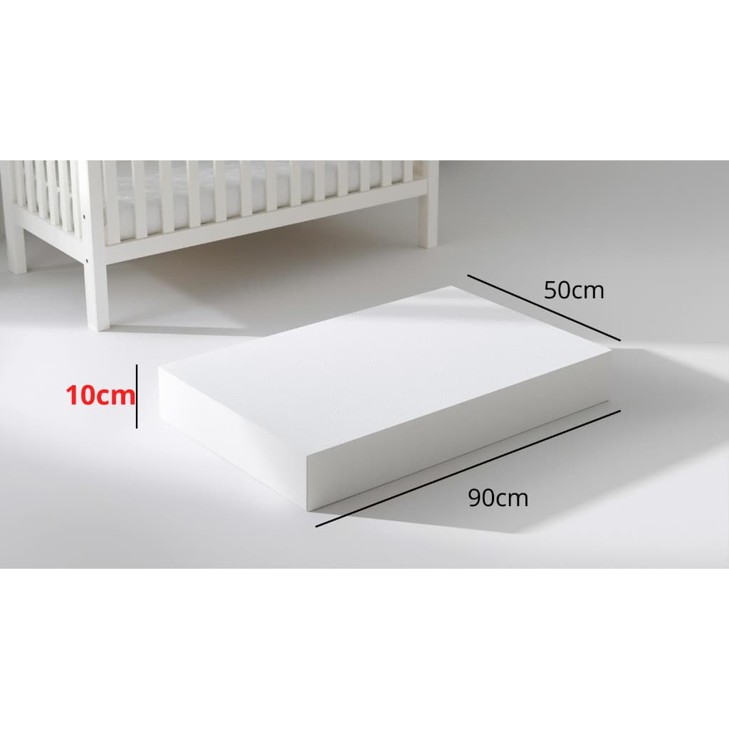 Espuma Sob Medida 90cm X 50cm X 10cm Cercadinho de Bebê Colchonete de Recém Nascido, Chiqueirinho, Berço Moisés