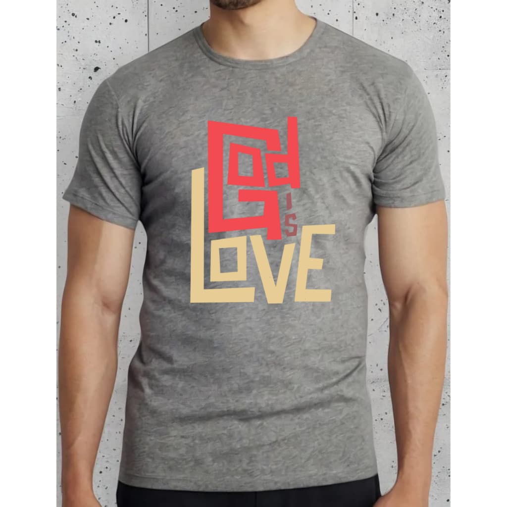 Camiseta Evangélica Algodão Malha 30.1 Tema Deus É Amor