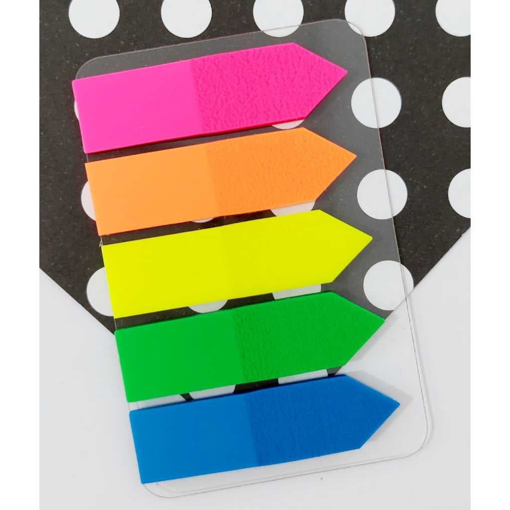Marca pagina  Neon 12X44MM - 25 FOLHAS DE CADA COR BRW