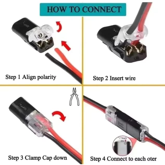 Conector Elétrico Automotivo 2 Pinos à Prova d’Água Chicote Elétrico Plug Terminal Fio Peça Nova