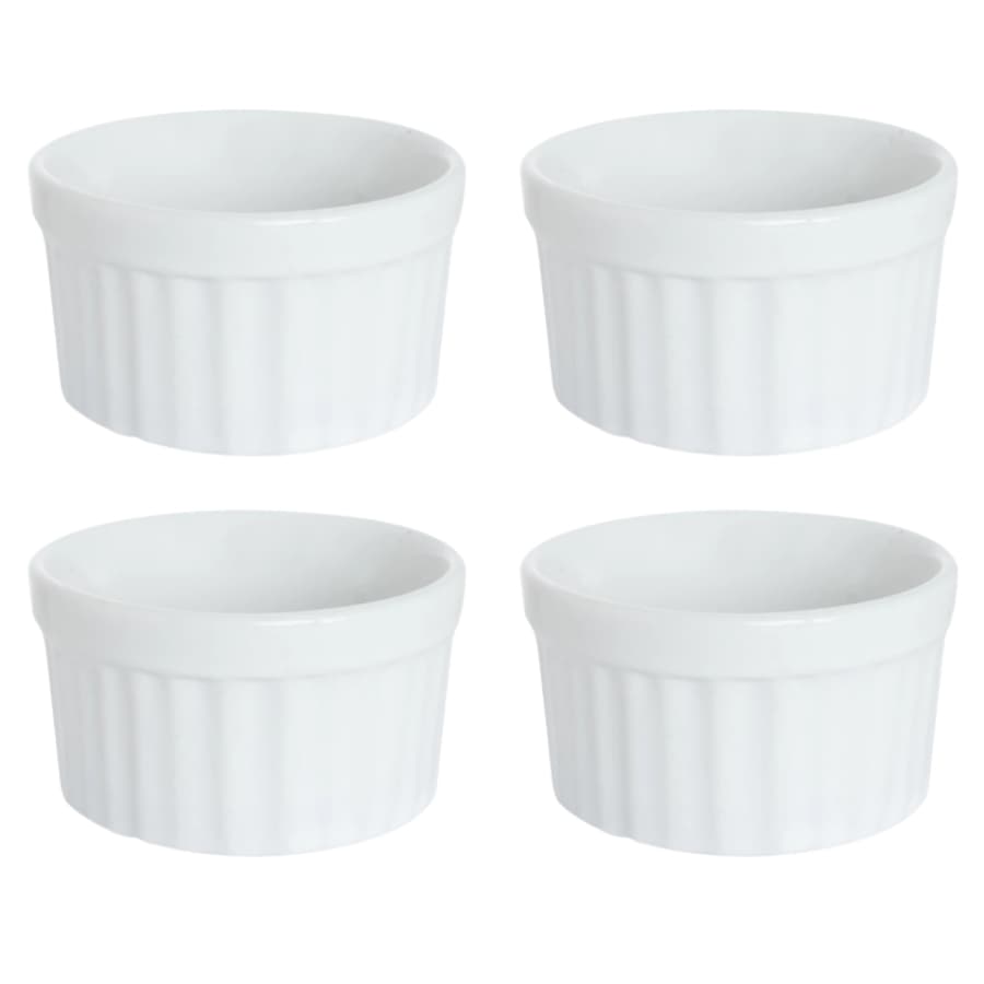 Kit 4 Ramequins 210ml Porcelana Primeira Linha Molheira Petisqueira Buffet Restaurante Hotel Cozinha