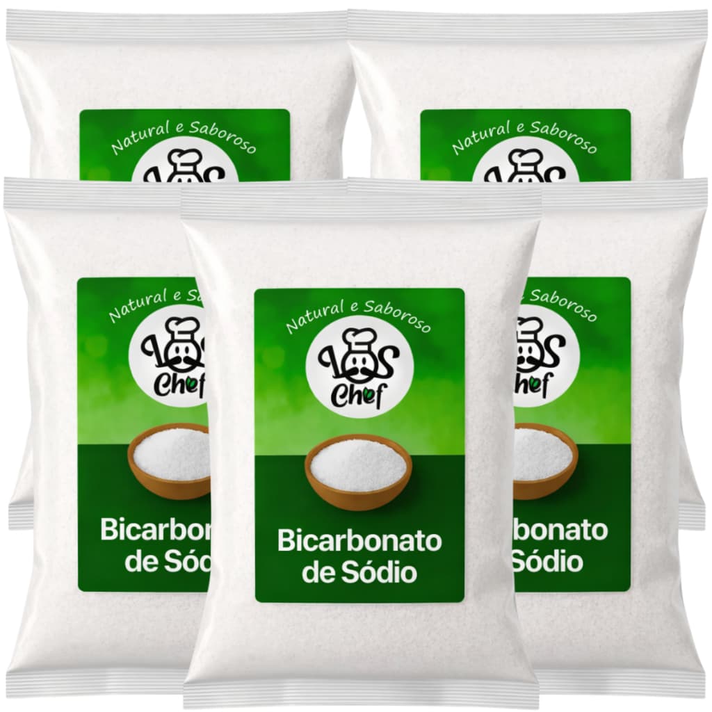 Bicarbonato De Sódio 5Kg Premium 100% Puro Fino Natural Alimentício e Limpeza Neutralizador Acidez