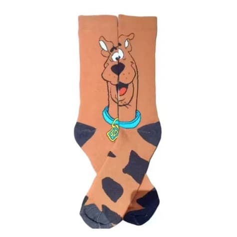 Meia Divertida Scooby Doo Cano Alto Algodão Macio Geek Unissex Premium Personagens Desenho Animado
