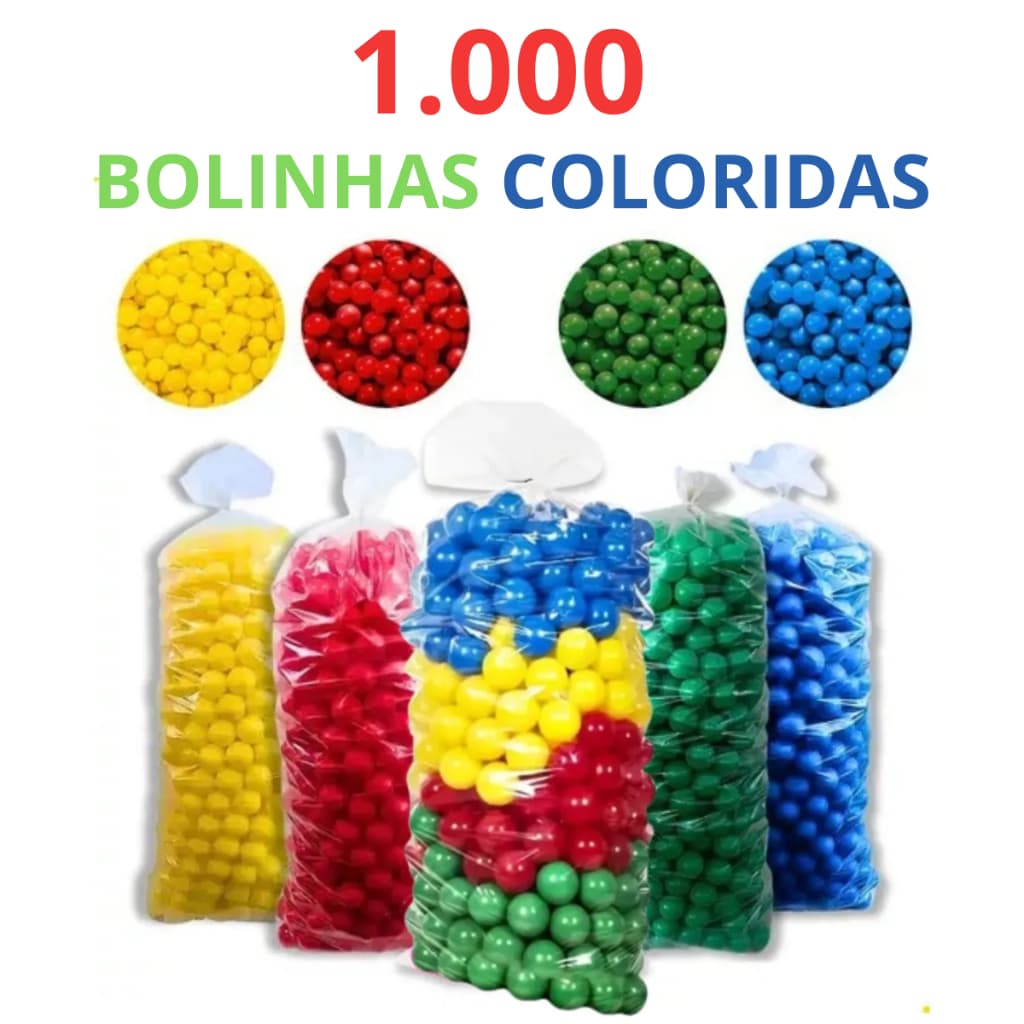 1000 Bolinhas de Piscina 76mm  Envio Imediato  Diversão Garantida para Crianças