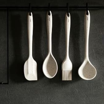 Kit Utensílios de Cozinha em Silicone Vanilla 4 Peças Brinox