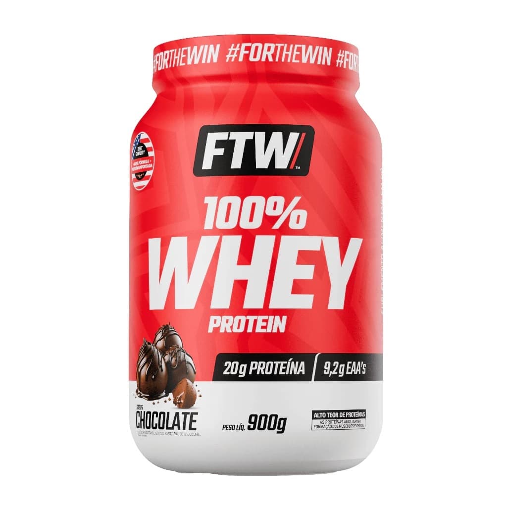 100% Whey Protein Pote 900g FTW - Fórmula de Alta Qualidade