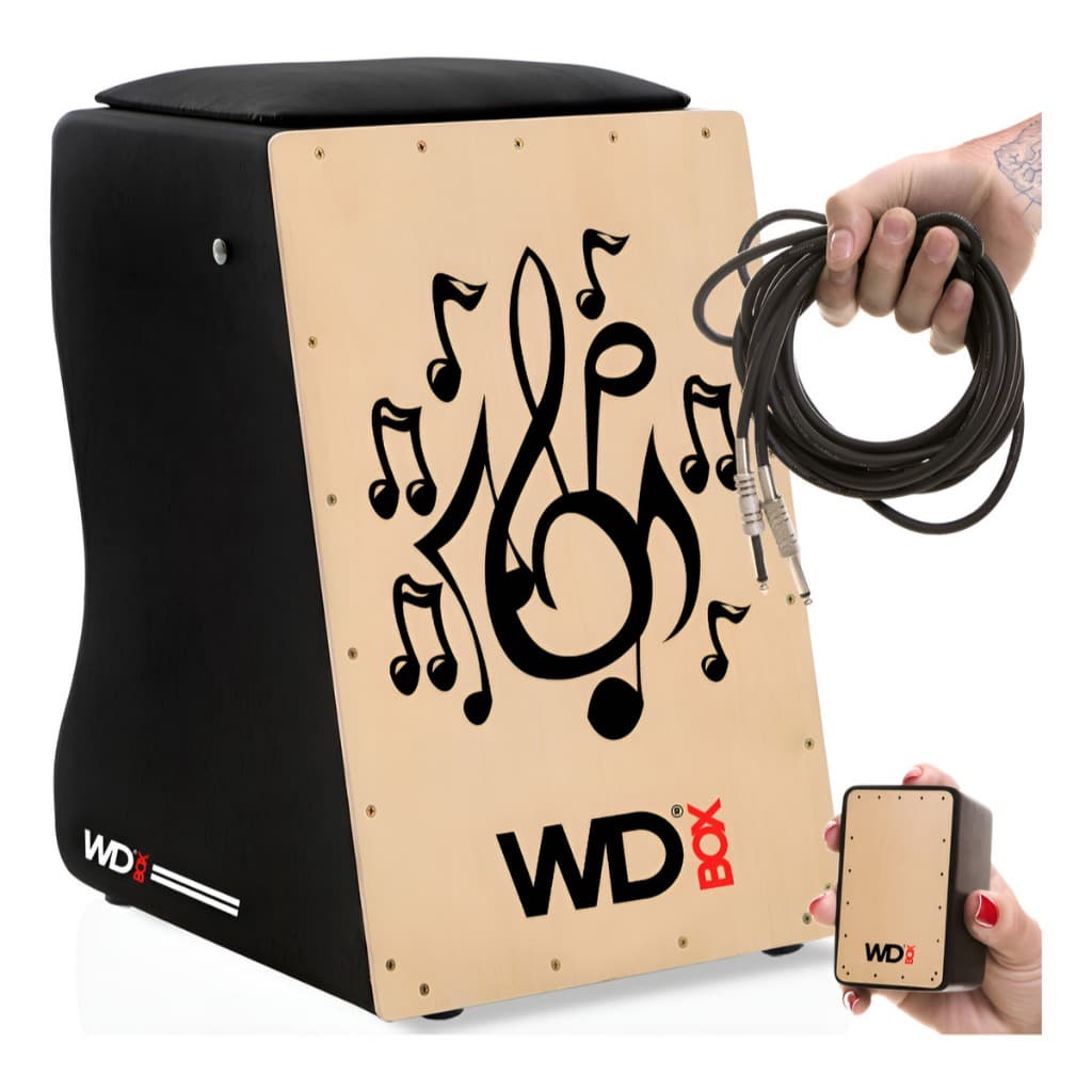 CAJÓN WD CUSTOM ELÉTRICO PROFISSIONAL | O | NATURAL MUSICAL