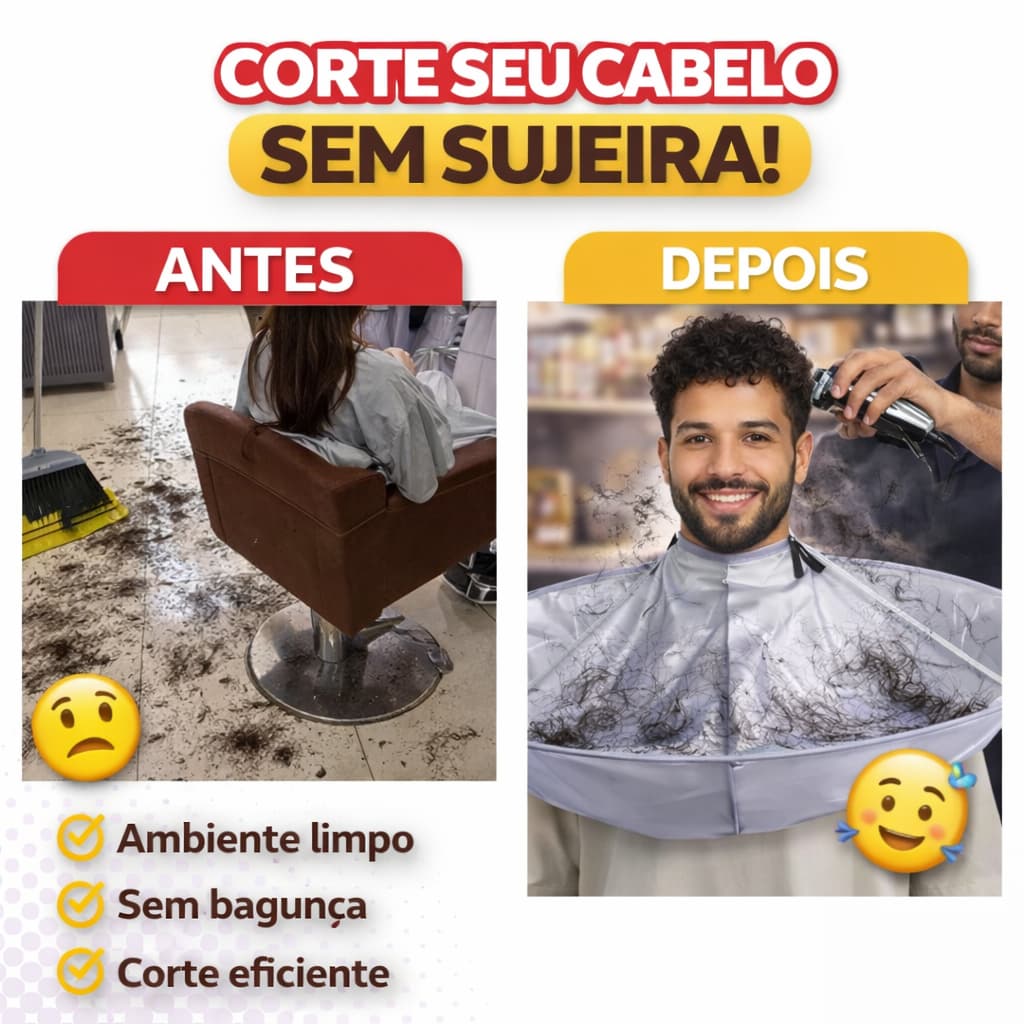 Capa de Corte de Cabelo Prata,  Dobrável à Prova d'água Ferramentas de corte de cabeleireiro