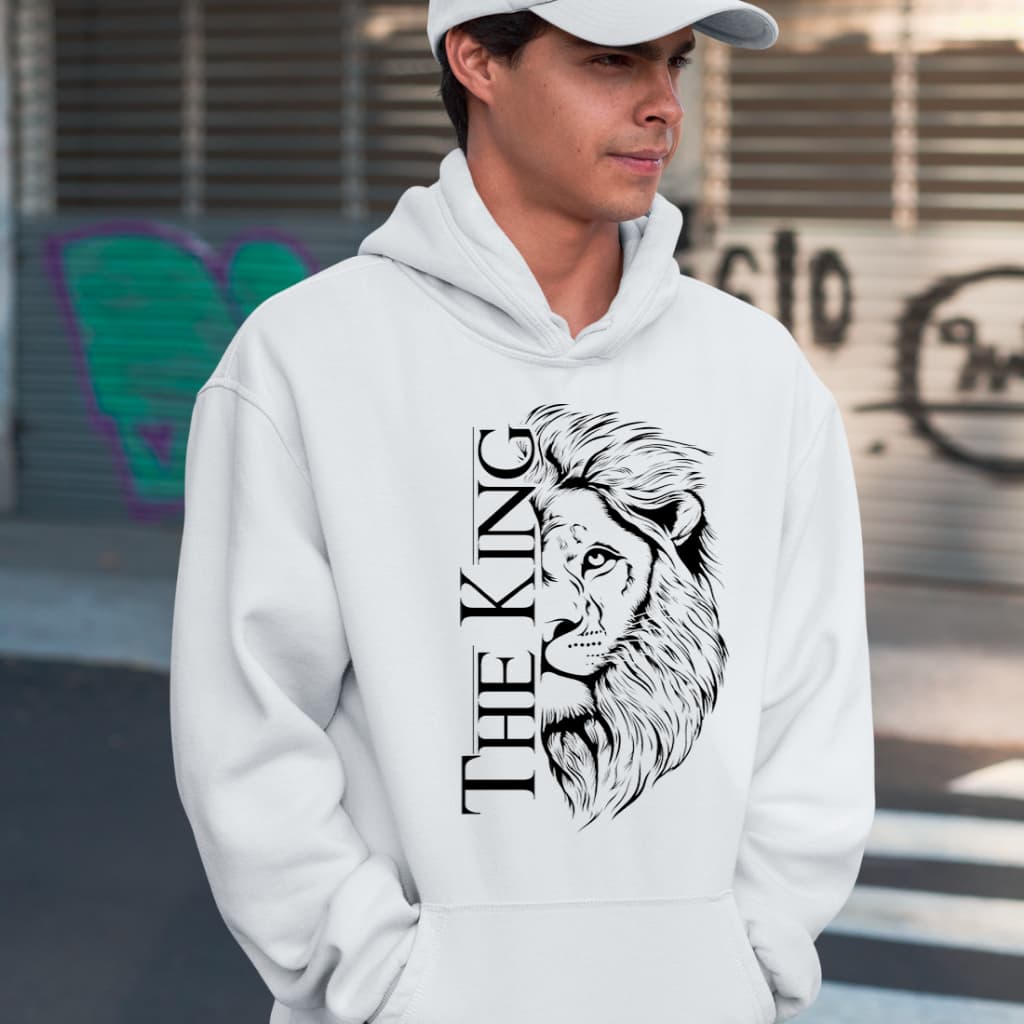 Moletom Canguru Com Capuz The King Blusa de Frio Estilo Oversized Personalizado