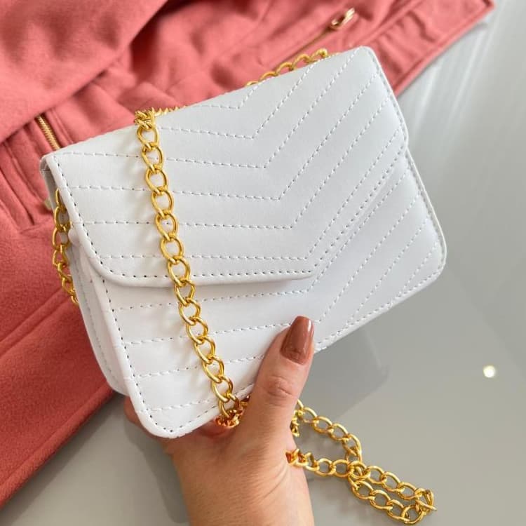 Bolsa Pequena Festa Formatura Bordada Alça Corrente Envio Imediato