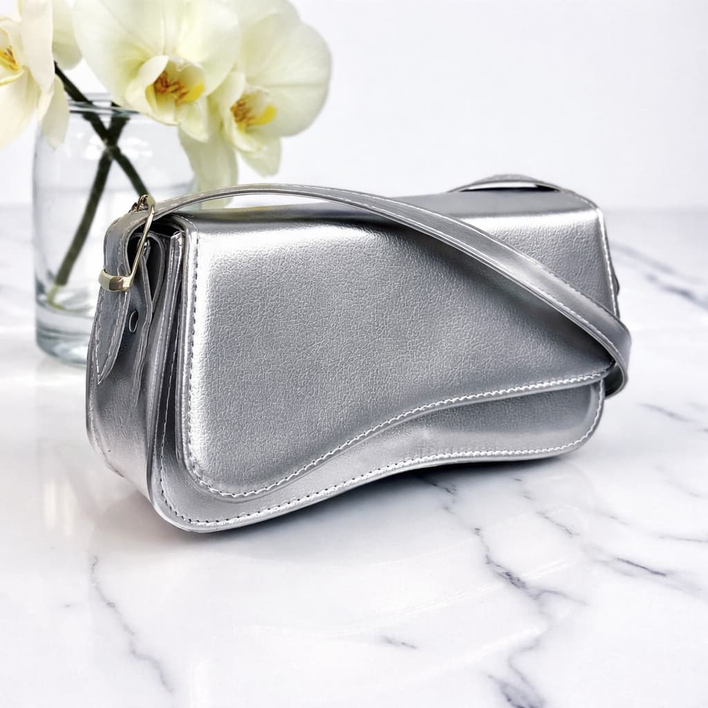 Bolsa de Ombro Baguete Prata e Dourada Material de Qualidade Envio Imediato