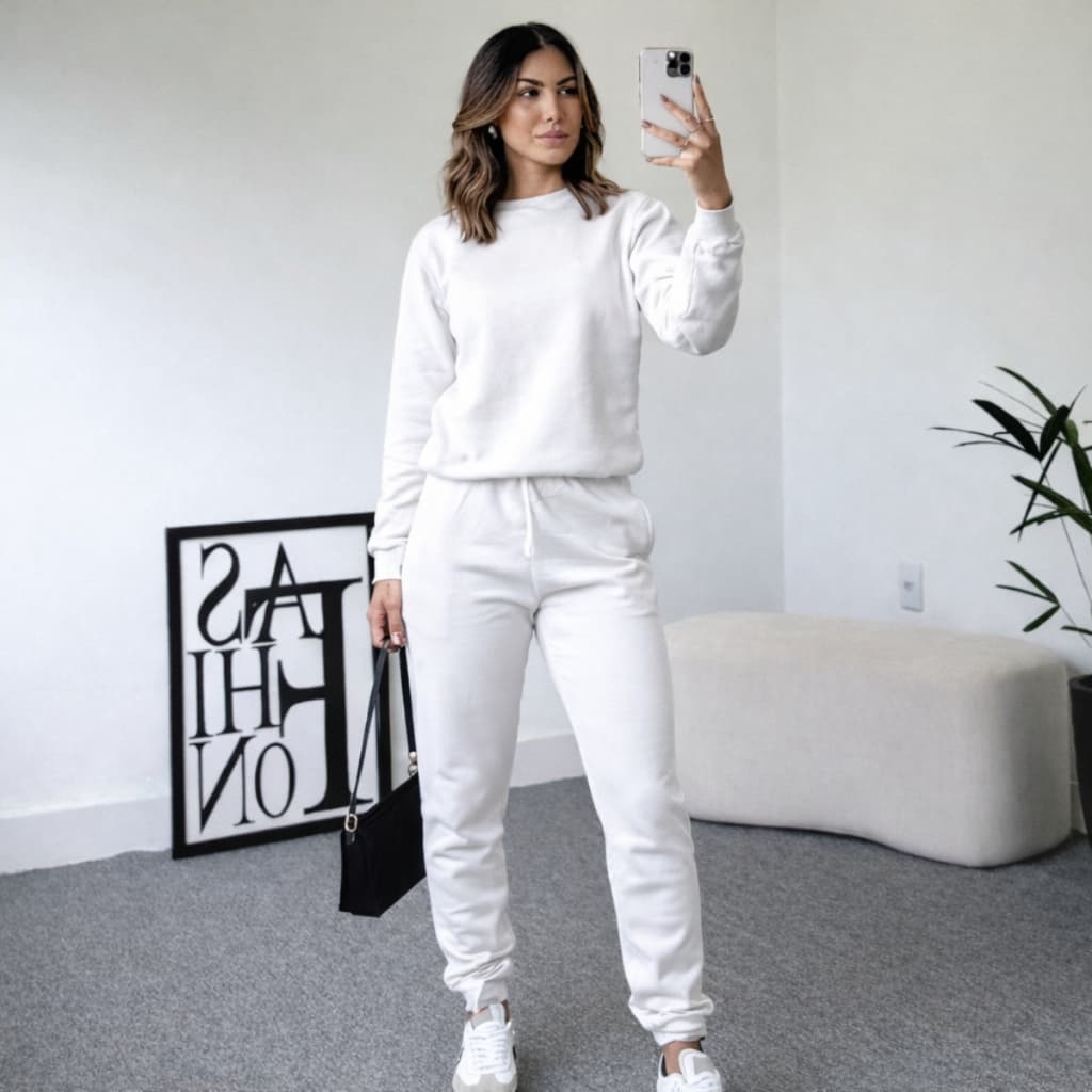 conjunto moletom feminino blusa de frio feminina mais calça moletom feminina conjunto feminino de frio