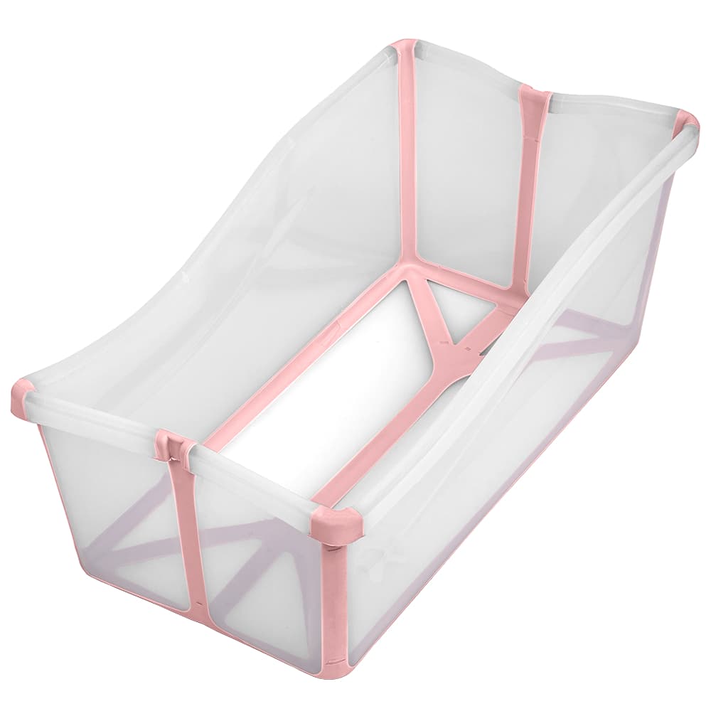 Banheira Dobrável Buba Rosa para Bebê Portátil, Compacta e Ideal para Viagens