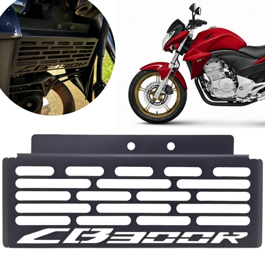 Protetor De Radiador Cb 300 R Grade Grelha Honda Proteção Cb-300 R 2010 A 2016