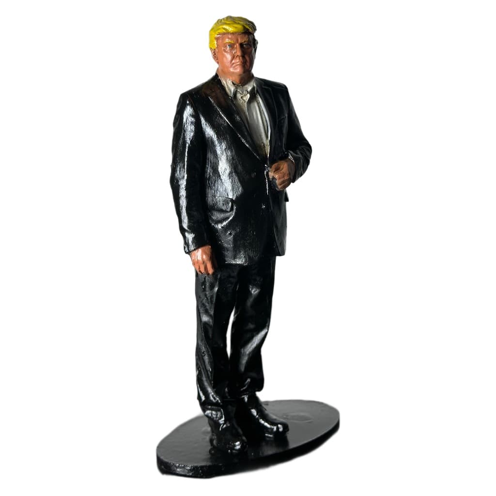 Boneco Donald Trump Estatueta Estátua Colecionável de Resina