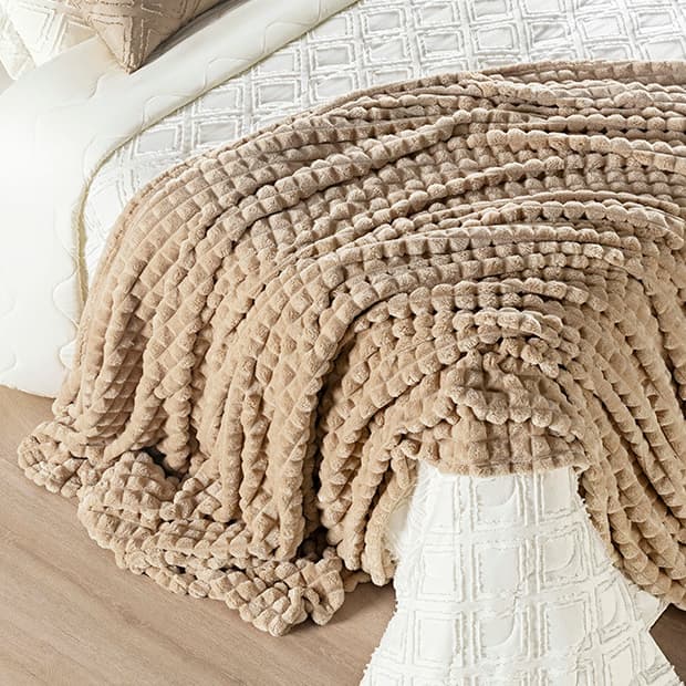 Cobertor manta QUEEN canelada extra macia willow 2.40 x 2.20 toque aveludado premium sofisticada