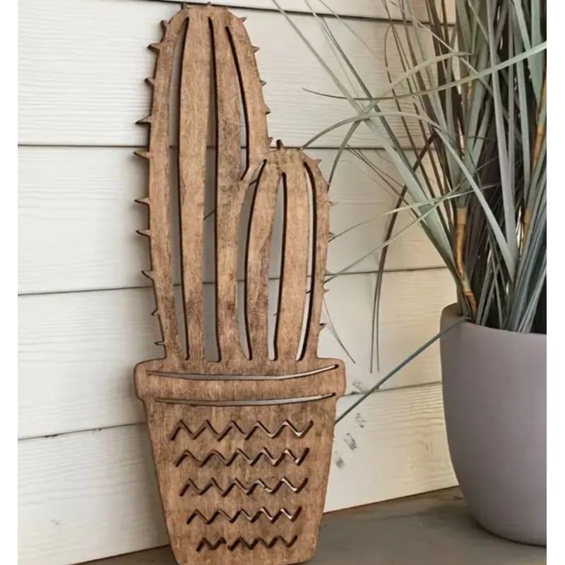 arte em MDF, decoração de cactus