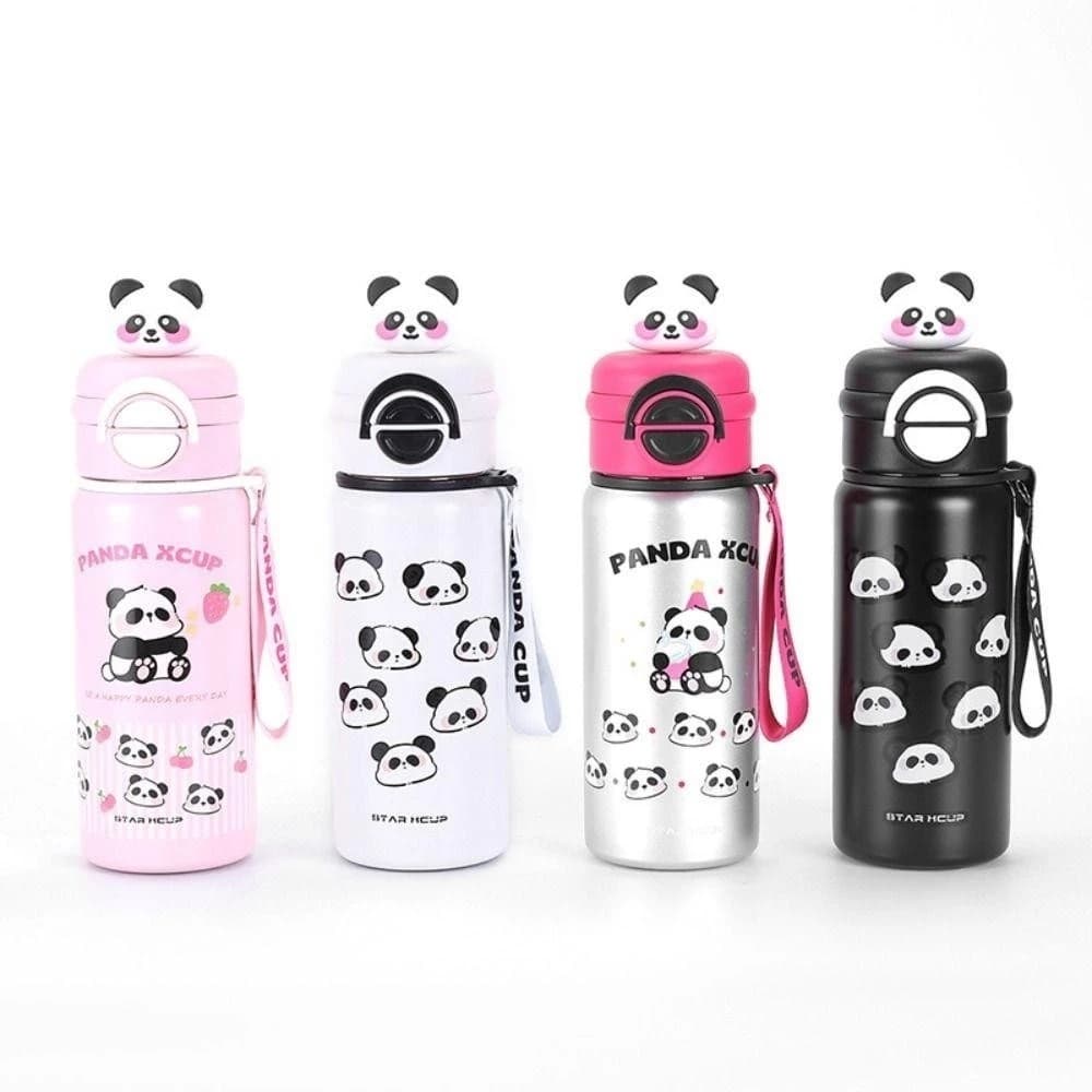 Garrafa Térmica Infantil Panda X Cup 500ml –aço inox Antivazamento, Colorida. Diversão com hidratação!!!