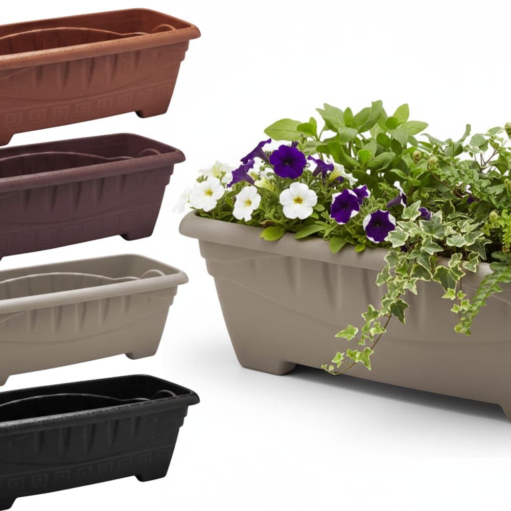 Vasos Floreira Jardineira Retangular 7 Litros Grande Areia Flor Horta Temperos Decoração Jardim