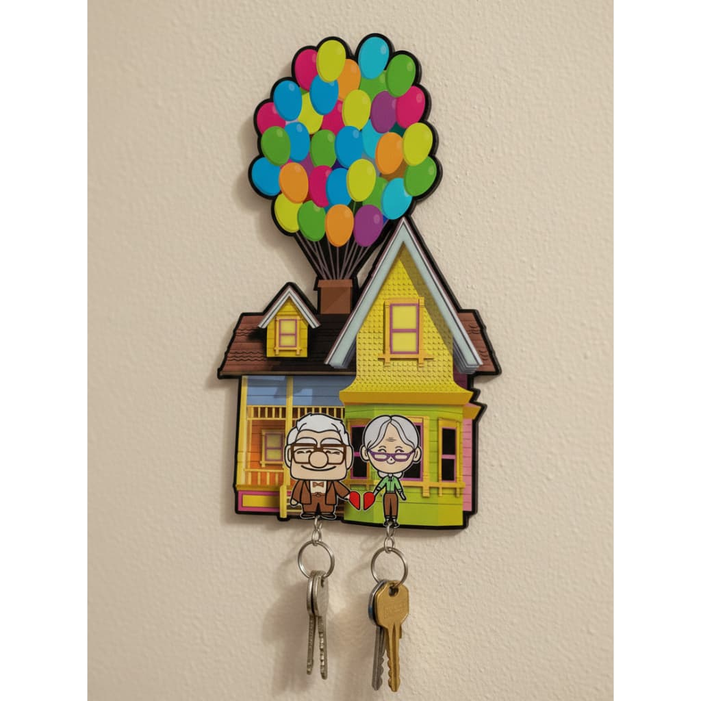 Porta Chaveiro 3D Casa Colorido Up Altas Aventuras Decoração, Apartamento, Casal, Dia dos namorados