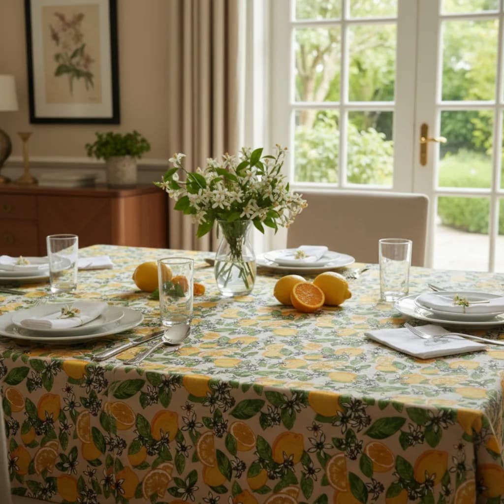Toalha de Mesa Oxford para 4 e 6 Lugares - Decoração
