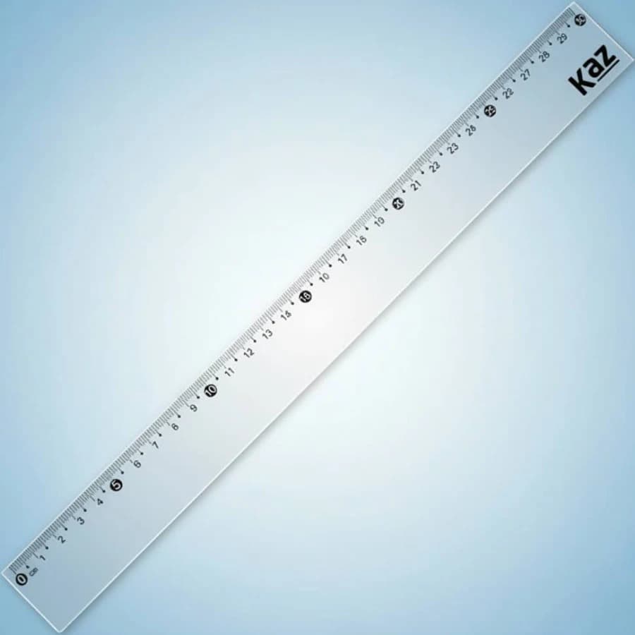 Régua de plástico 30cm cristal KAZ