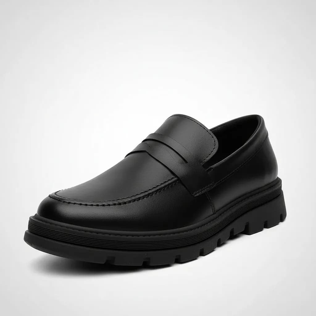 Sapato Social Masculino Loafer Solado Tratorado Elegante Moderno Casual Calce Fácil