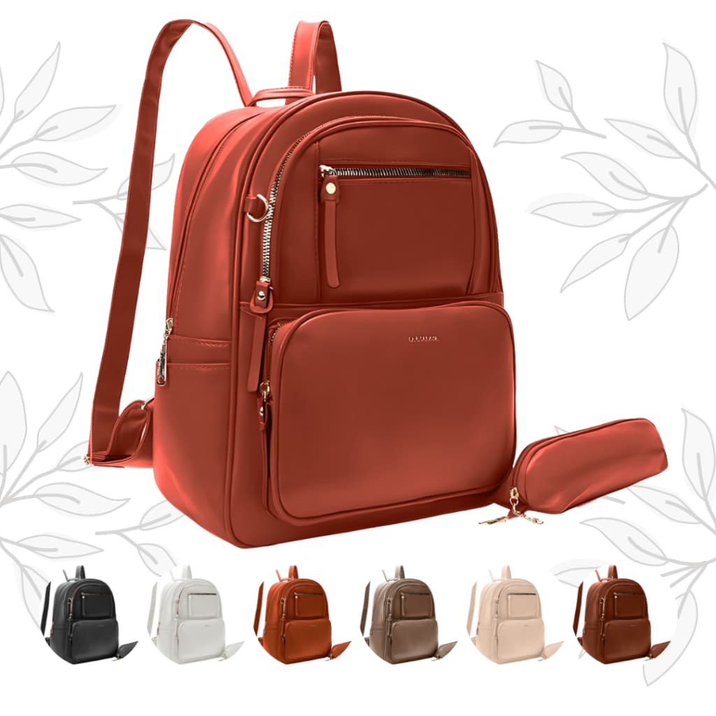 Mochila Bolsa Feminina Unissex Casual Escolar Passeio Trabalho Viagem Couro Sintético Linda