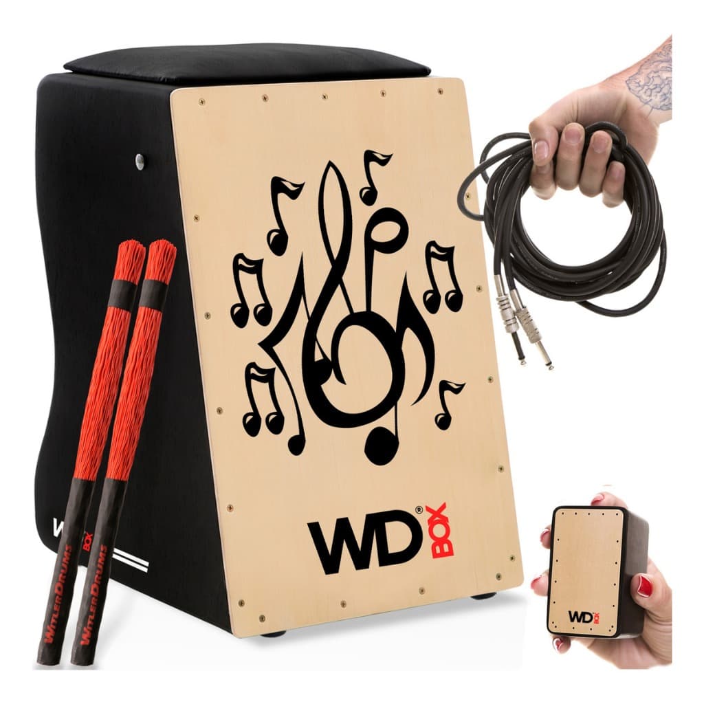 CAJÓN WD CUSTOM ELÉTRICO PROFISSIONAL | S | NATURAL MUSICAL