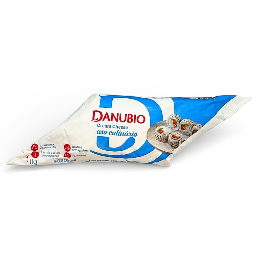 Cream Cheese Danubio Tradicional 1kg Queijo Sem Glúten Ideal para Lanchonetes/Padarias/Confeitarias