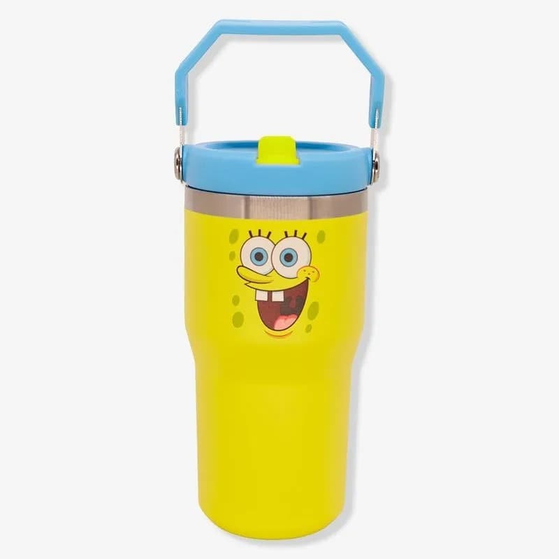 Copo Garrafinha de Água Tumbler Hanger Bob Esponja 650ml