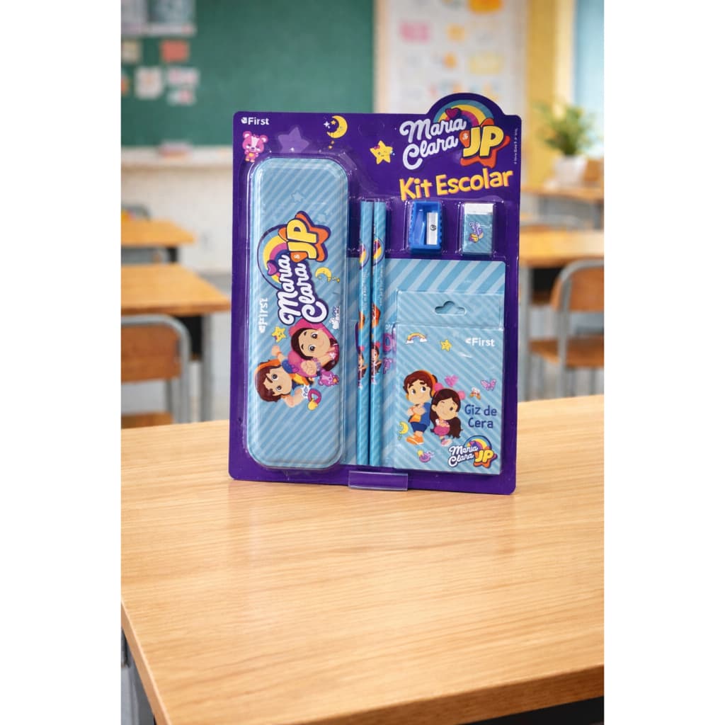 Kit Escolar Maria Clara e JP Completo Infantil + Estojo e Itens Escolares