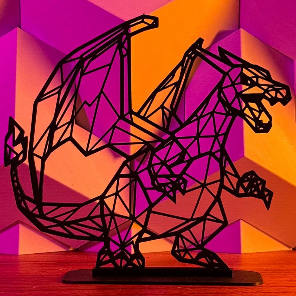 Charizard - Pokemon - Decoração Geometric Low Poly