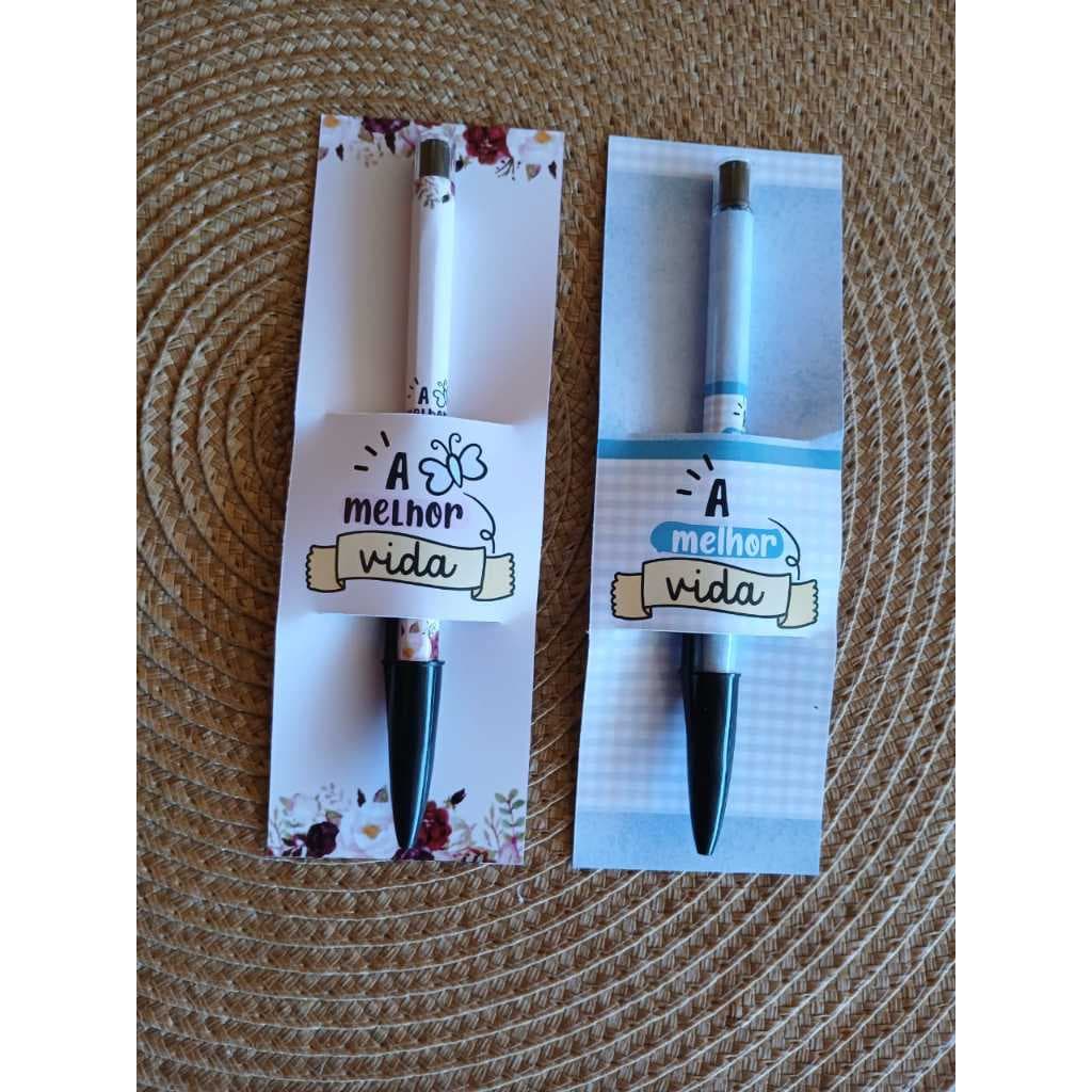 Caneta personalizada com card A melhor vida | Mimo Presente