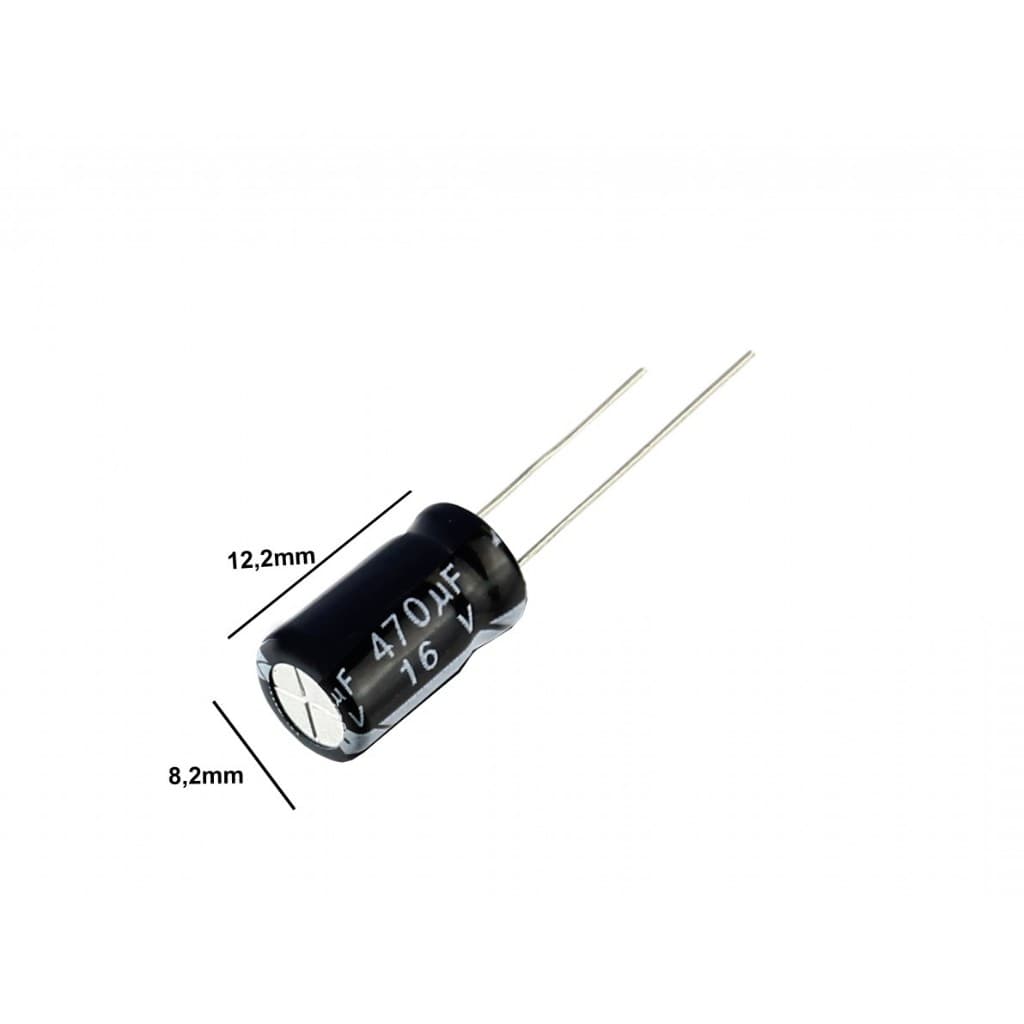 Capacitor 470uf 16V * 105° * Kit Com 10 unidades