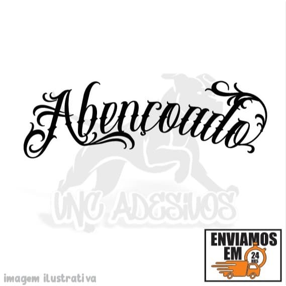 17x5,5cm l Adesivo l ABENÇOADO