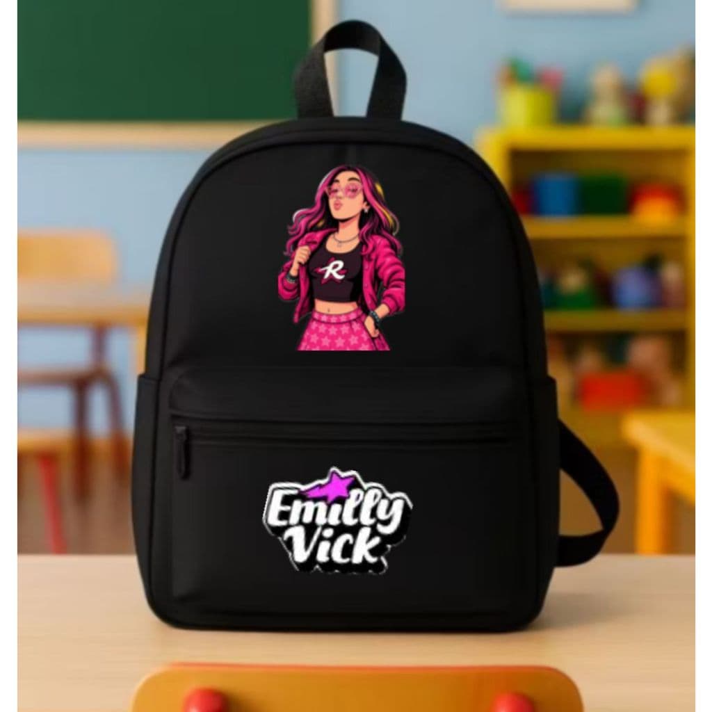 Mochila Escolar Feminina Emily Vick Grande Capacidade Reforçada Alta Resistência Faculdade Envio Rápido
