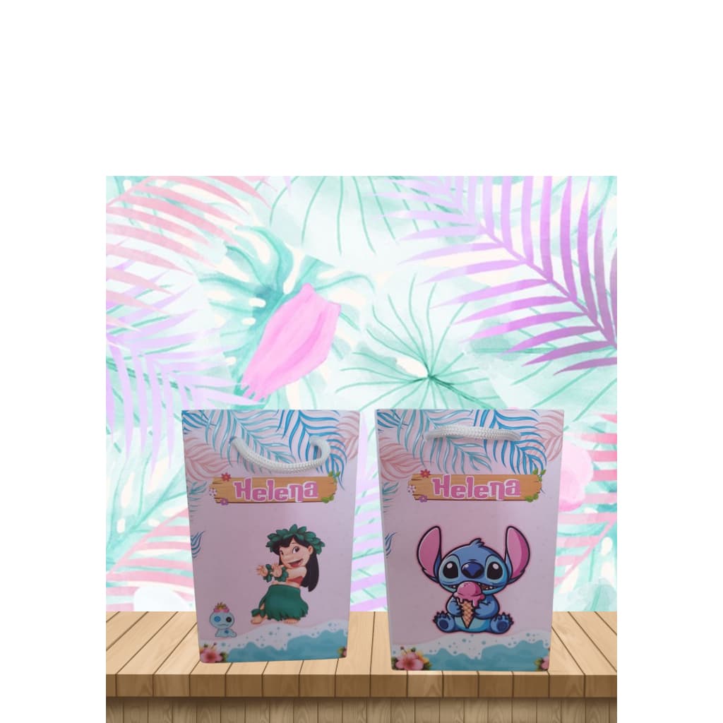 15 Sacolinha personalizada stitch para aniversário,lembrancinha festa infantil Pegue e Monte