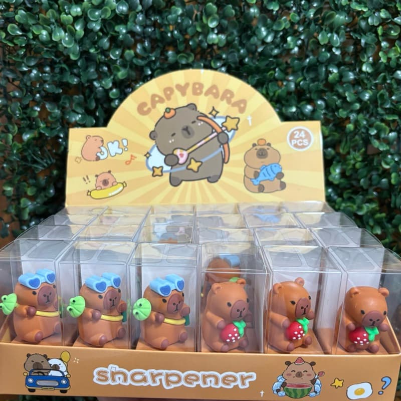 Apontador Capivara Stitch Angel Fast Food Material Escolar aulas Kawaii Papelaria fofa