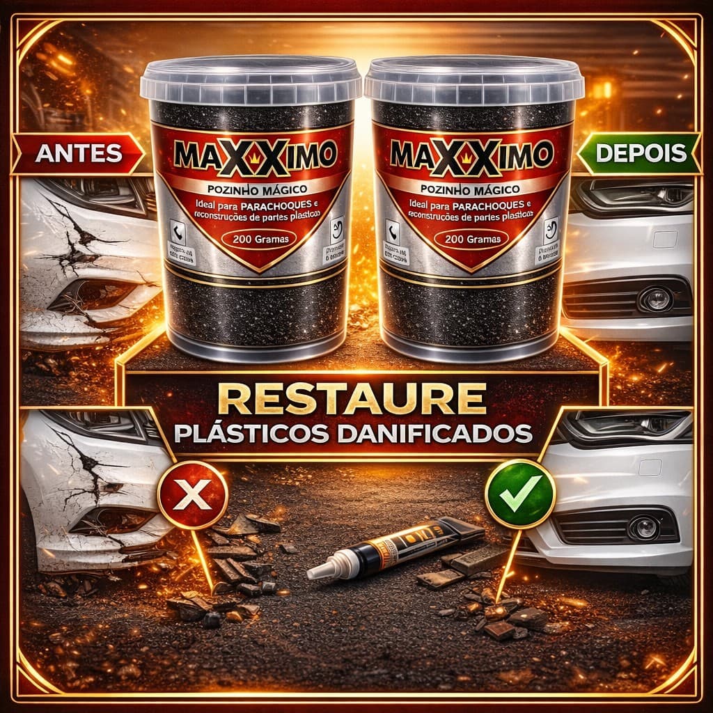 Restaura Parachoque de Carro 400g Fácil e Rápido Restaurador de Plásticos