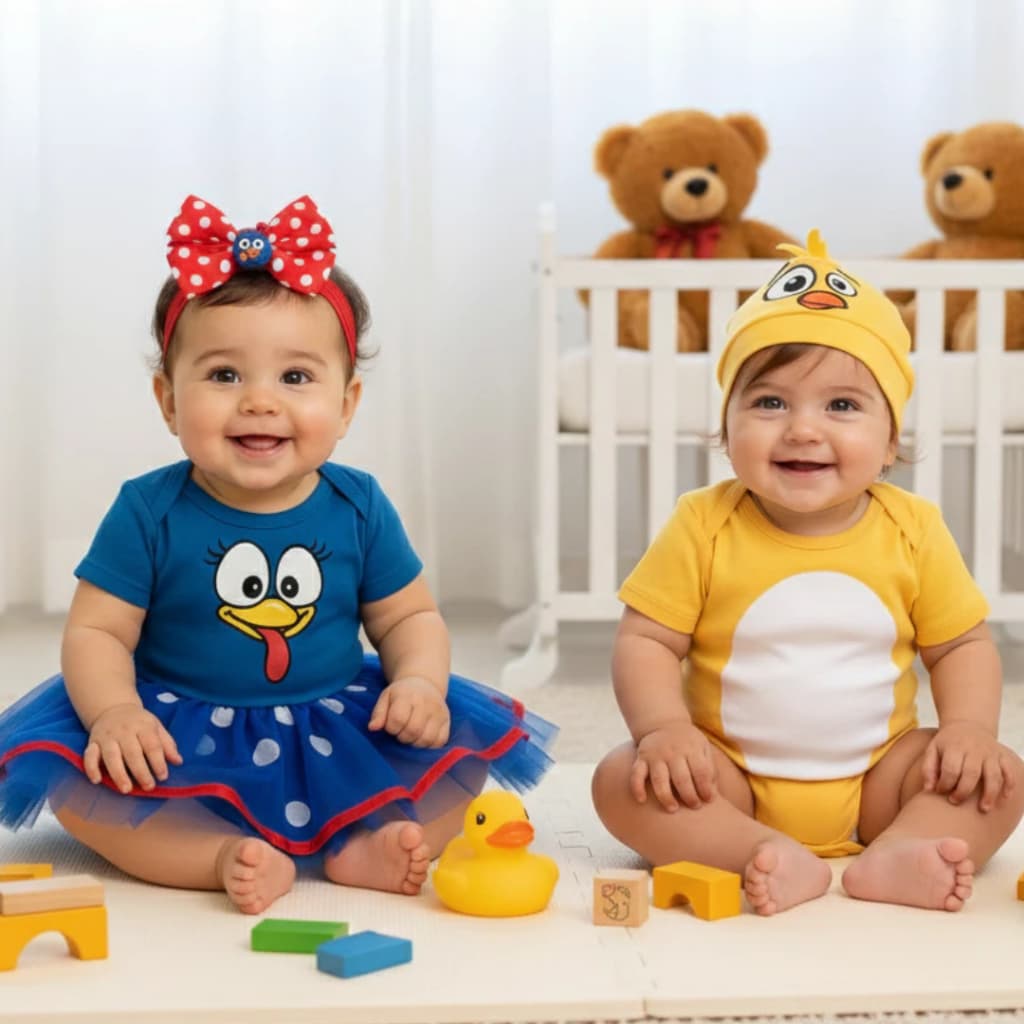Body Bebê Mêsversário Temático Da Galinha Pintadinha -  Super Confortável Linha Premium