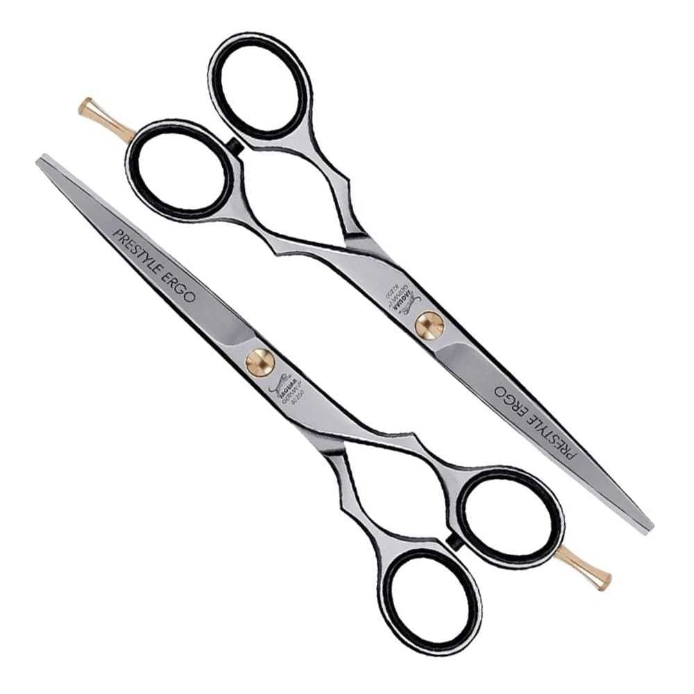 Tesoura Jaguar Profissional Fio Laser Ergo Slice 7 polegadas Cinza Corte Barbeiro Cabeleireiro