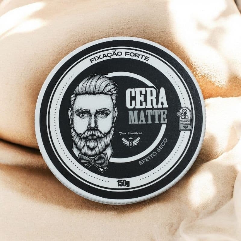 Kit 3 Cera Matte Barber Shop 150g Para Modelar e Fixar Cabelo Two Brothers Profissional