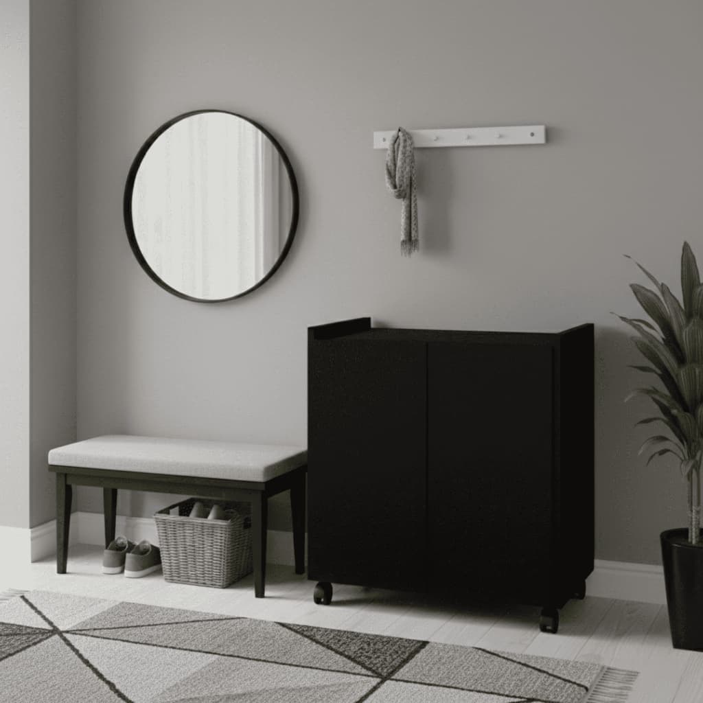 Sapateira Heitor 2 Portas Com Rodizios Vertical Organizadora Closet